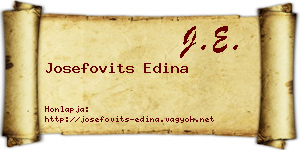 Josefovits Edina névjegykártya